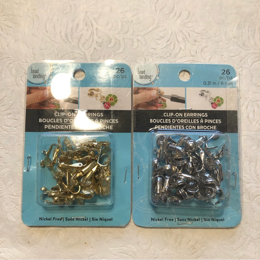 2 packs of Clip on Earrings for DIY projects